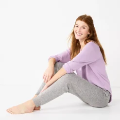 Women's Sonoma Goods For Life® Soft Knit Banded Bottom Pajama Pants -Sonoma Style Hub 5724864 ALT2