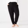 Plus Size Sonoma Goods For Life® Soft Knit Banded Bottom Pajama Pants -Sonoma Style Hub 5726682 Black