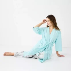 Women's Sonoma Goods For Life® Cloud Knit 3/4 Sleeve Robe 8 Women's Sonoma Goods For Life® Cloud Knit 3/4 Sleeve Robe -Sonoma Style Hub 5780935 ALT2