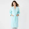 Women's Sonoma Goods For Life® Cloud Knit 3/4 Sleeve Robe -Sonoma Style Hub 5780935 Aqua