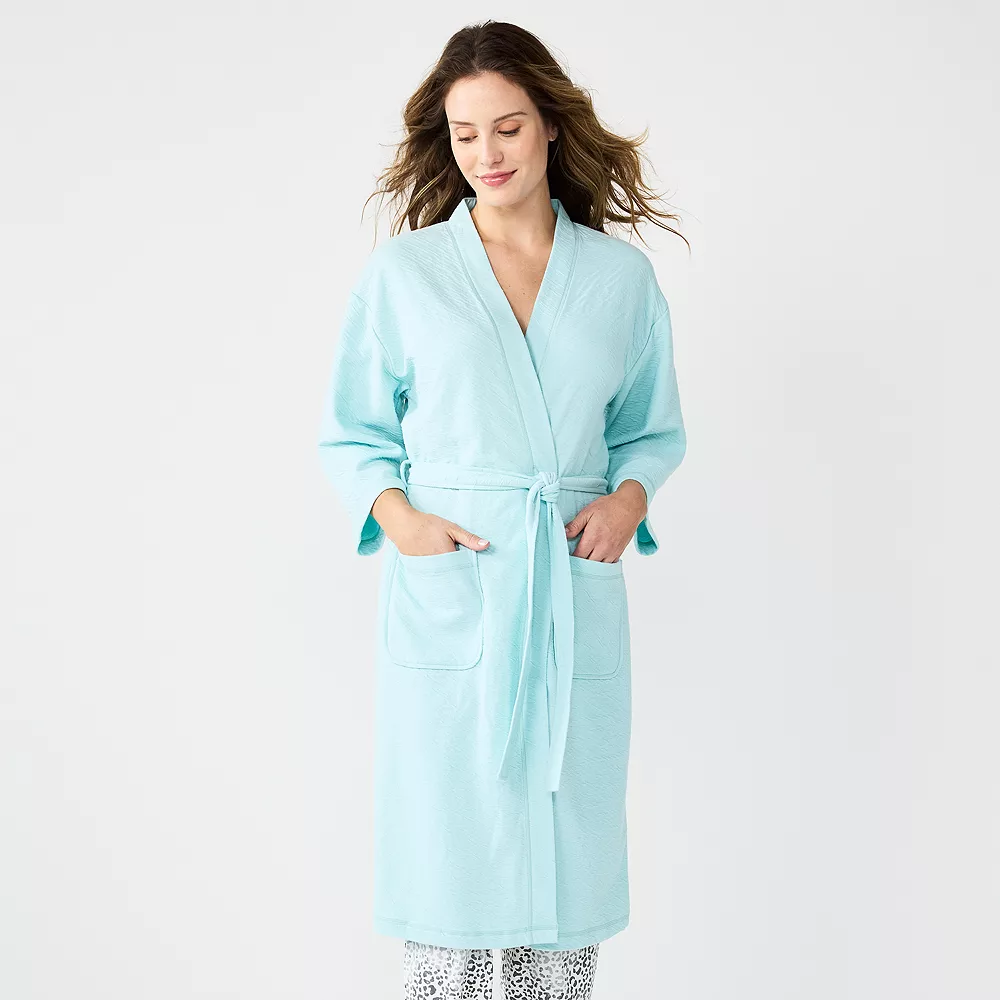 Women's Sonoma Goods For Life® Cloud Knit 3/4 Sleeve Robe 3 Women's Sonoma Goods For Life® Cloud Knit 3/4 Sleeve Robe