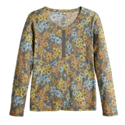 Women's Sonoma Goods For Life® Essential Henley Top -Sonoma Style Hub 5816147 ALT5