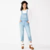 Women's Sonoma Goods For Life® Cropped Jean Overalls -Sonoma Style Hub 5841608 Light Wash