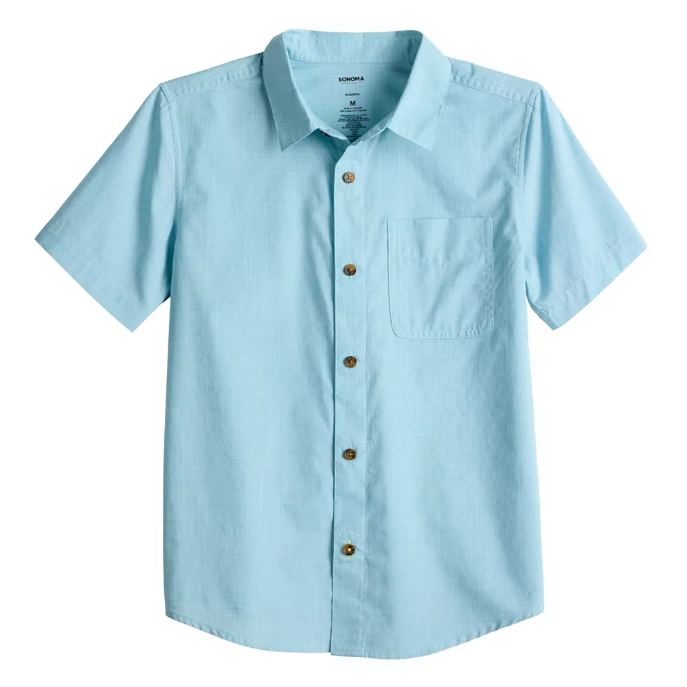 Boys 8-20 Sonoma Goods For Life® Adaptive Button-Front Shirt 3 Boys 8-20 Sonoma Goods For Life® Adaptive Button-Front Shirt