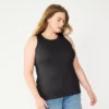 Plus Size Sonoma Goods For Life® High Neck Layering Tank -Sonoma Style Hub 5955408 Black