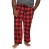 Big & Tall Sonoma Goods For Life® Microfleece Sleep Pants -Sonoma Style Hub 5957859 Red Buffalo Antlers