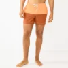 Men's Sonoma Goods For Life® 5" Full Elastic-Waistband Swim Trunks -Sonoma Style Hub 5990996 Orange Block