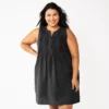 Plus Size Sonoma Goods For Life® Sleeveless Pintuck Tank Dress -Sonoma Style Hub 6193865 Black